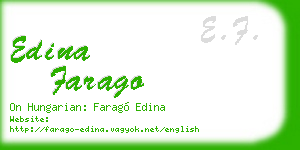 edina farago business card