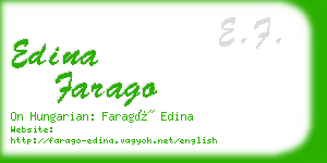 edina farago business card